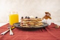 Homemade blueberry pancakes,flapjacks